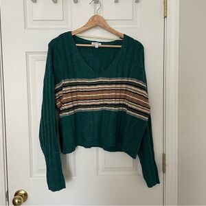 True Craft Teal V-Neck Sweater